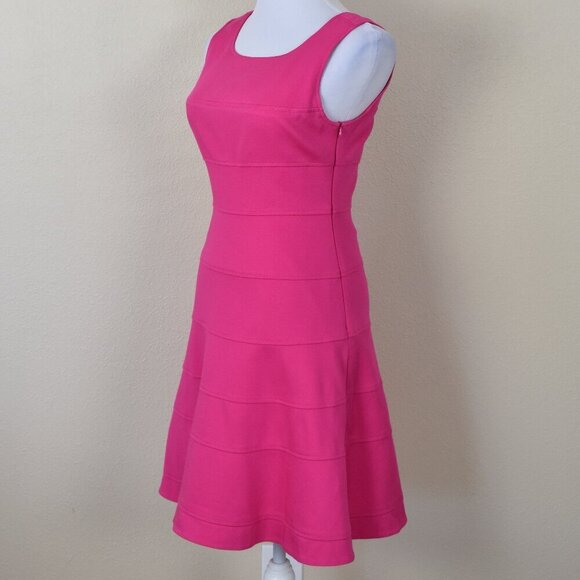 Trina Turk Nikola Ponte Knit Fit and Flare Dress 4 - Picture 4 of 9